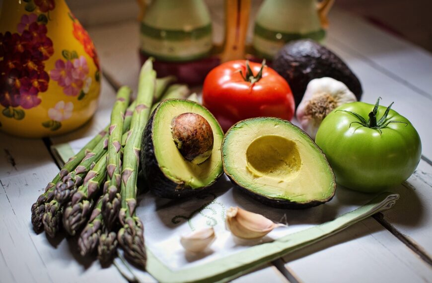 vegetables, avocado, asparagus